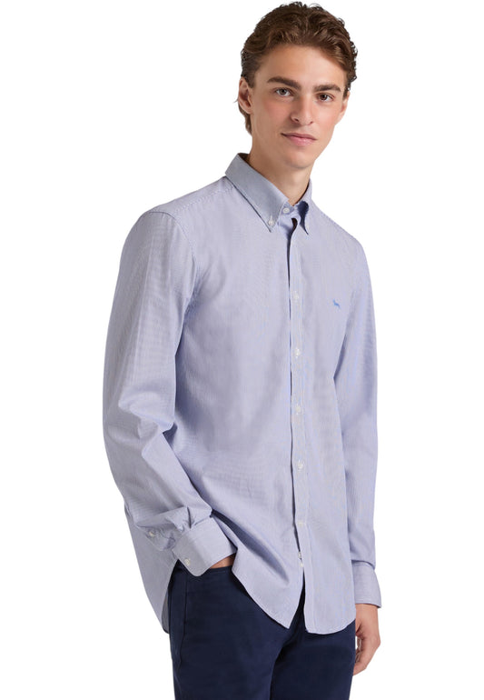 Camicia Manica lunga Uomo Harmont & Blaine A Microrighe Con Bassotto  CRP074013435B