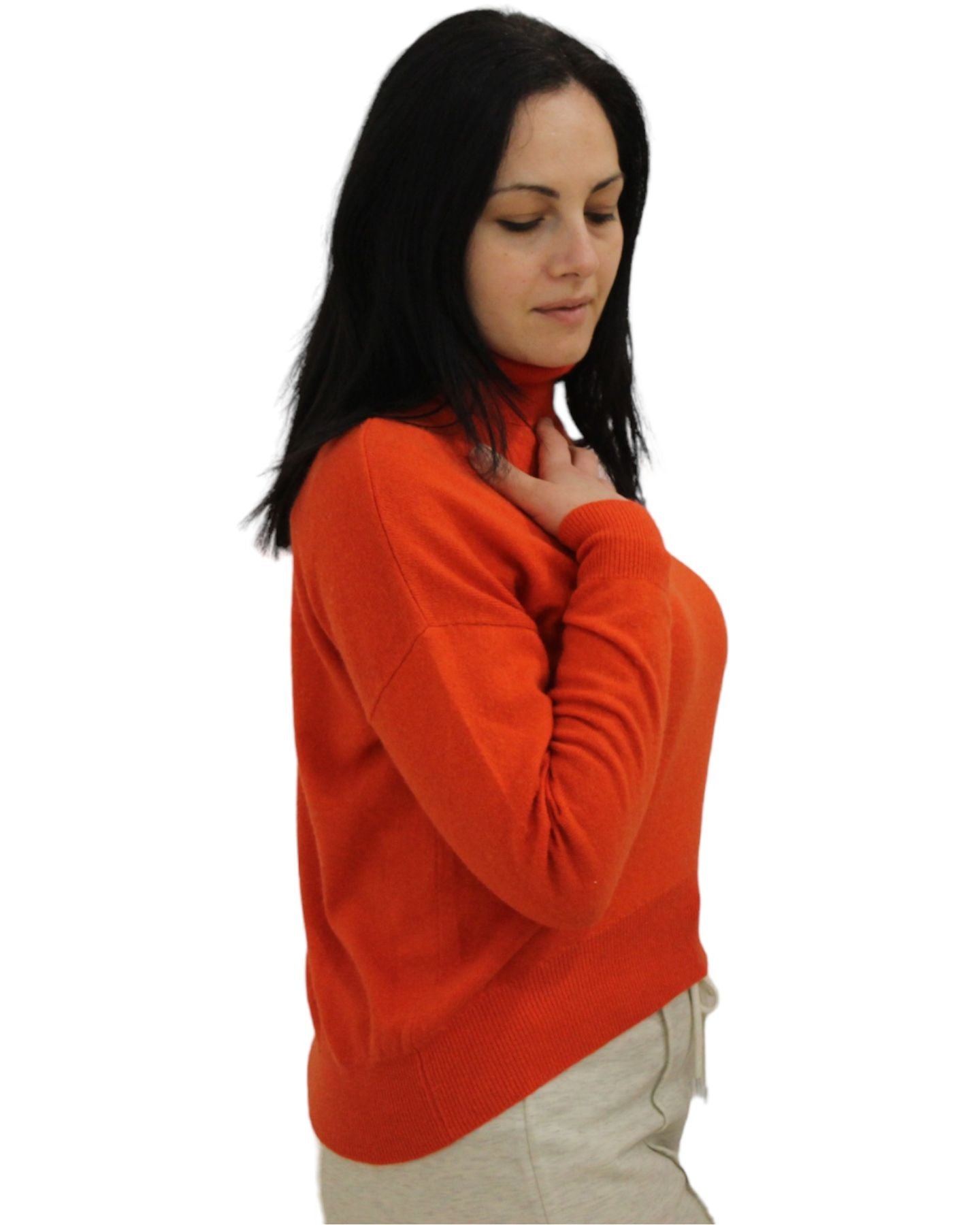 Maglione Collo Alto Donna White Wise ESS156