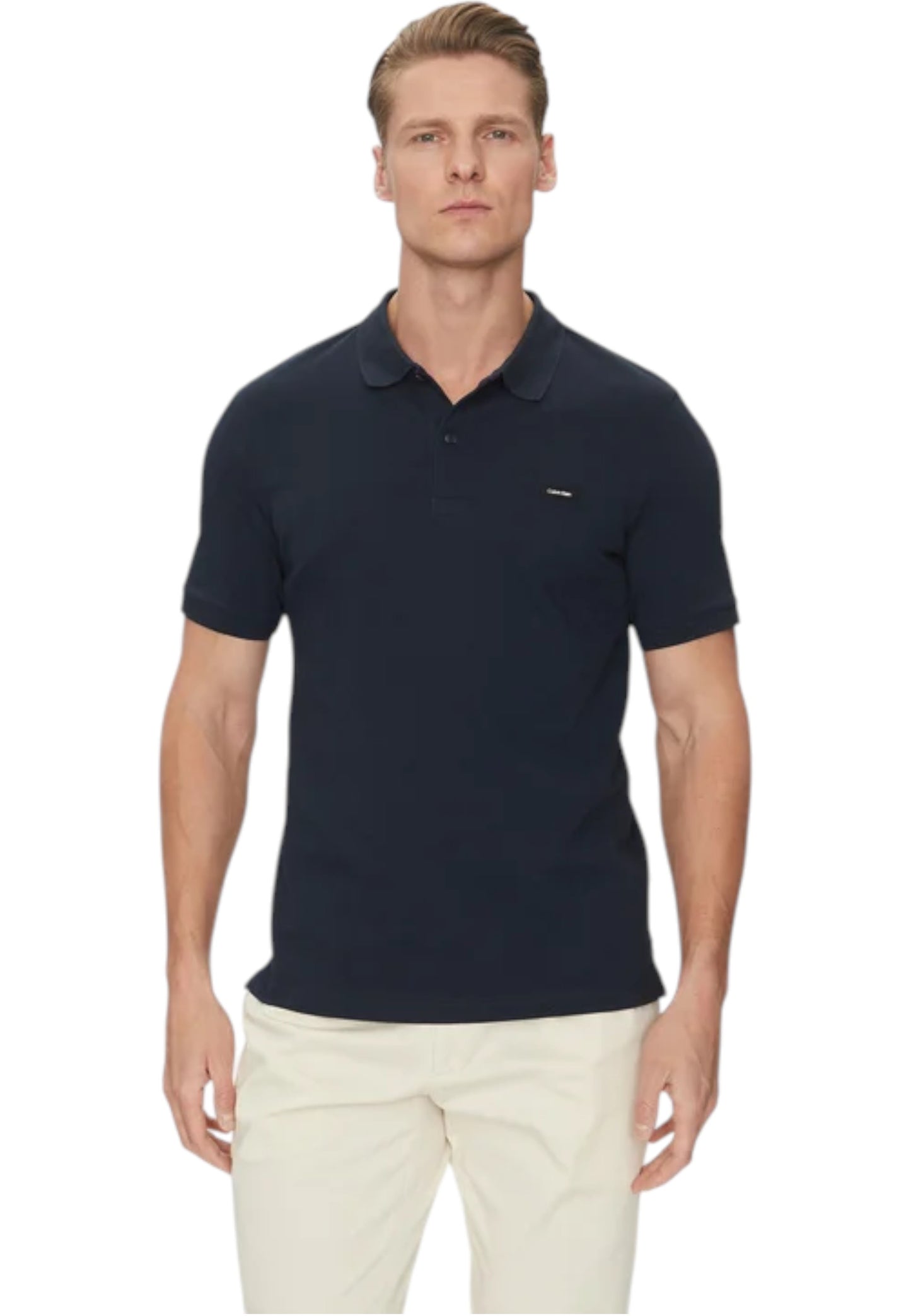 Polo Manica Corta Uomo Calvin klein  Stretch Pique Slim