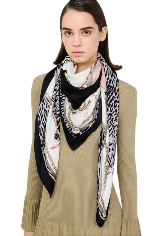 Foulard  Donna Liu Jo Ribbon Animalier 120X120  2F5083T0300