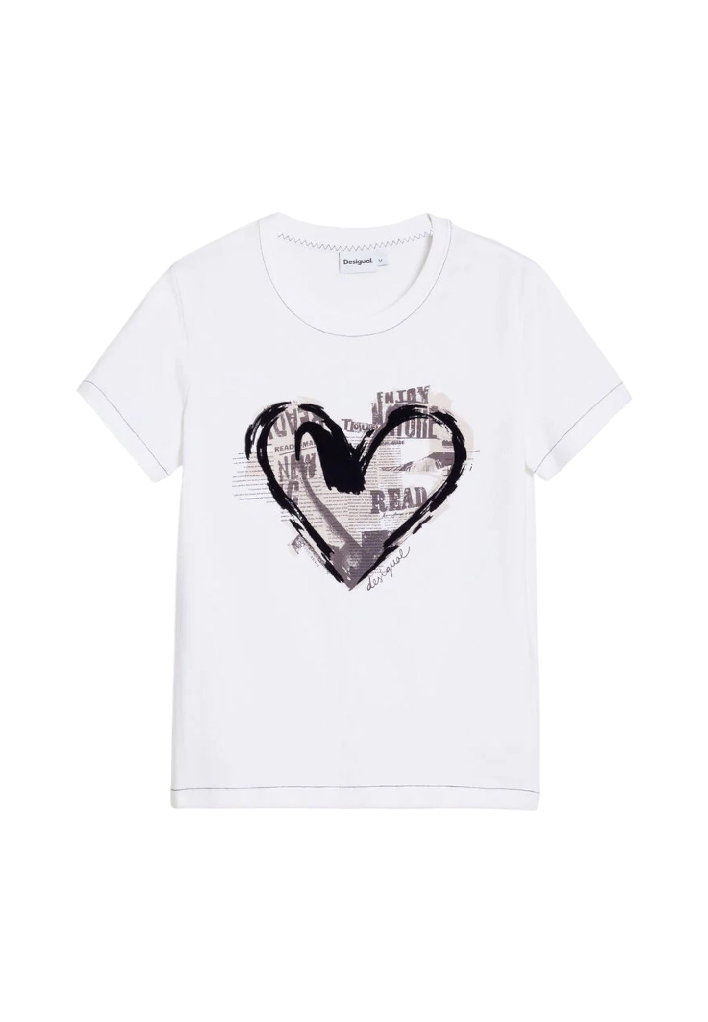 T-Shirt Donna Desigual Ts Letter Core 25WWTK04
