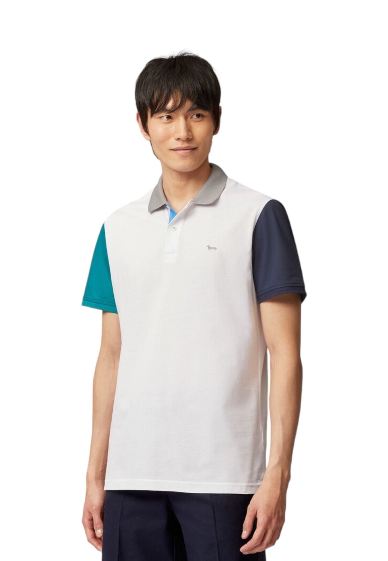 Polo Manica Corta Uomo Harmont & Blaine Color Block LRJ351021215