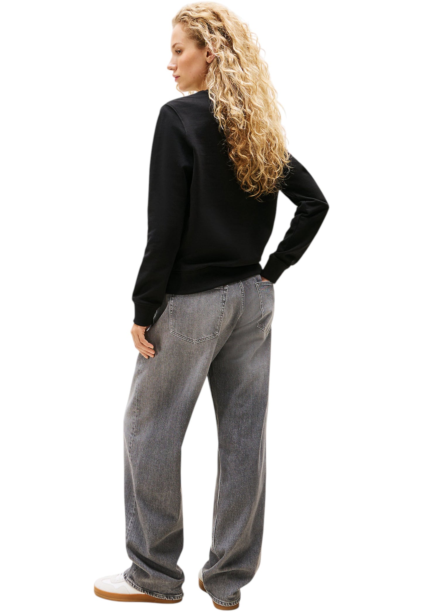 Felpa A Girocollo Donna Tommy Jeans Tjw Regular Essential Logo DW0DW20942