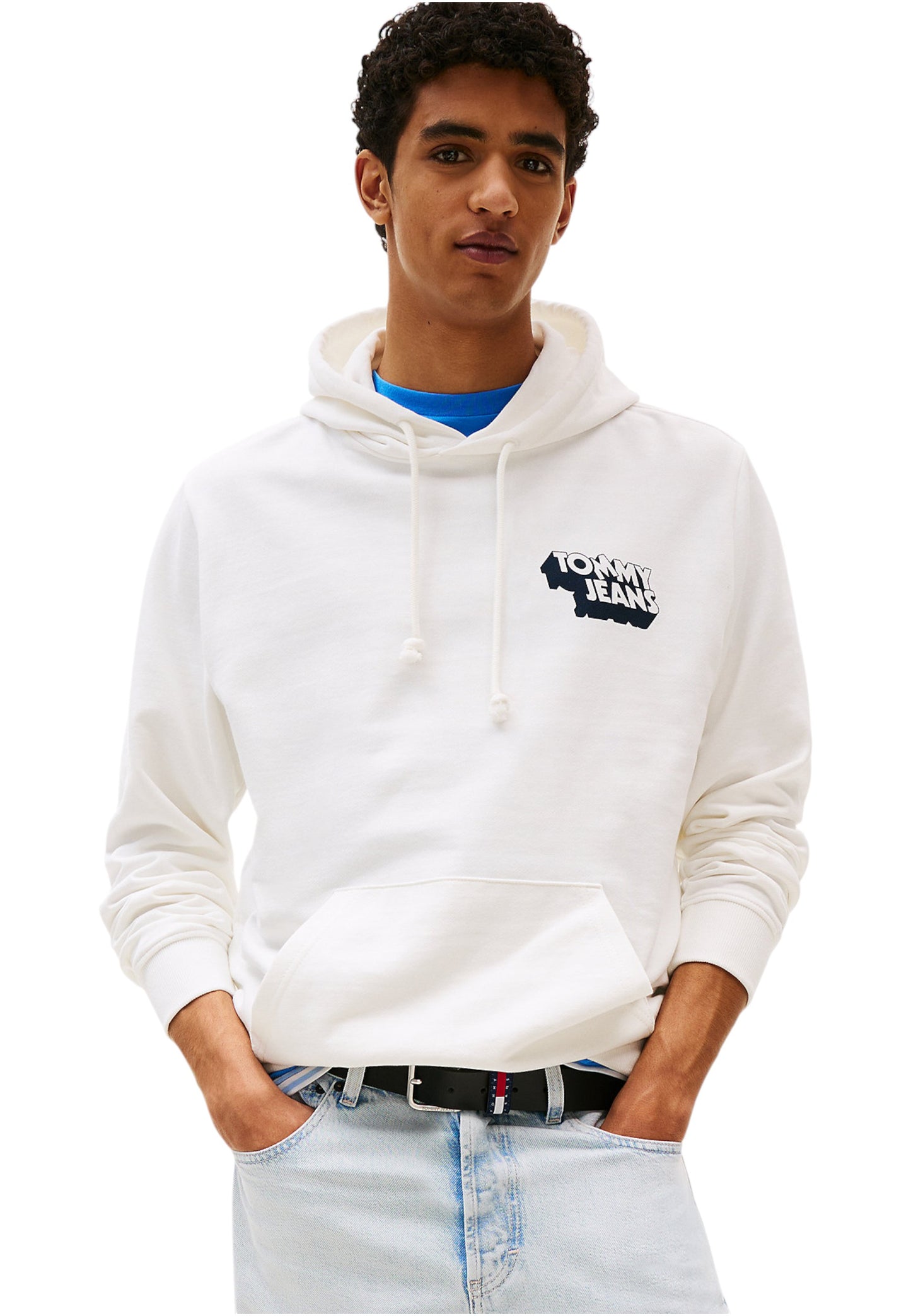 Felpa Con Cappuccio Uomo Tommy Jeans Tjm Stack Back Logo DM0DM21625