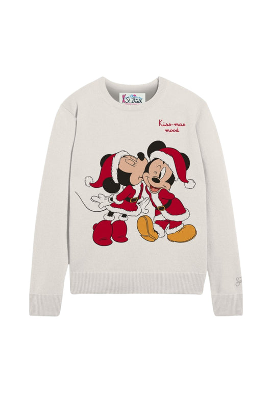 Maglione A Girocollo Donna Mc2 Saint Barth Kissmass Mood Emb New Queen QUE0010