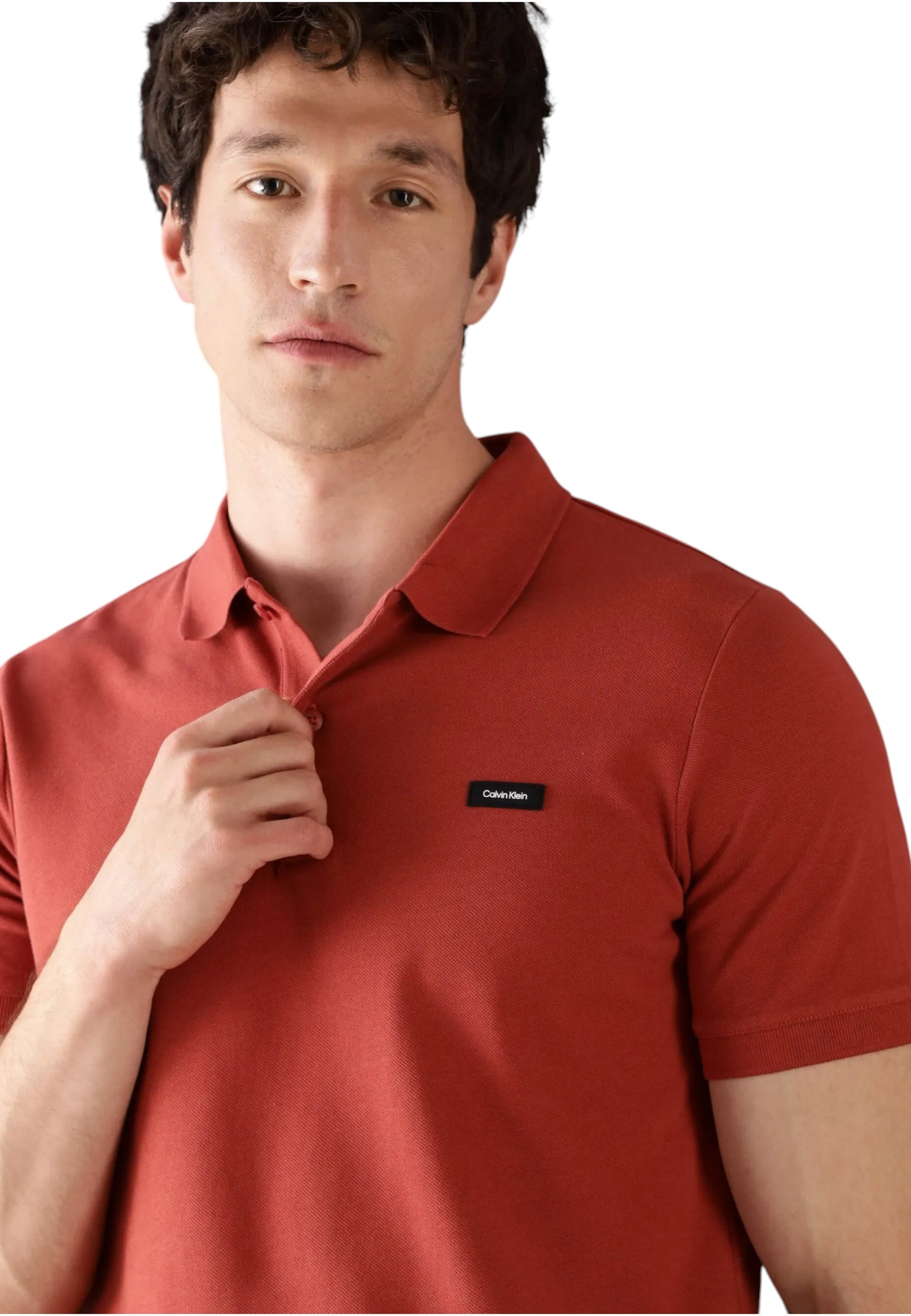 Polo Manica Corta Uomo Calvin klein  Stretch Pique Slim