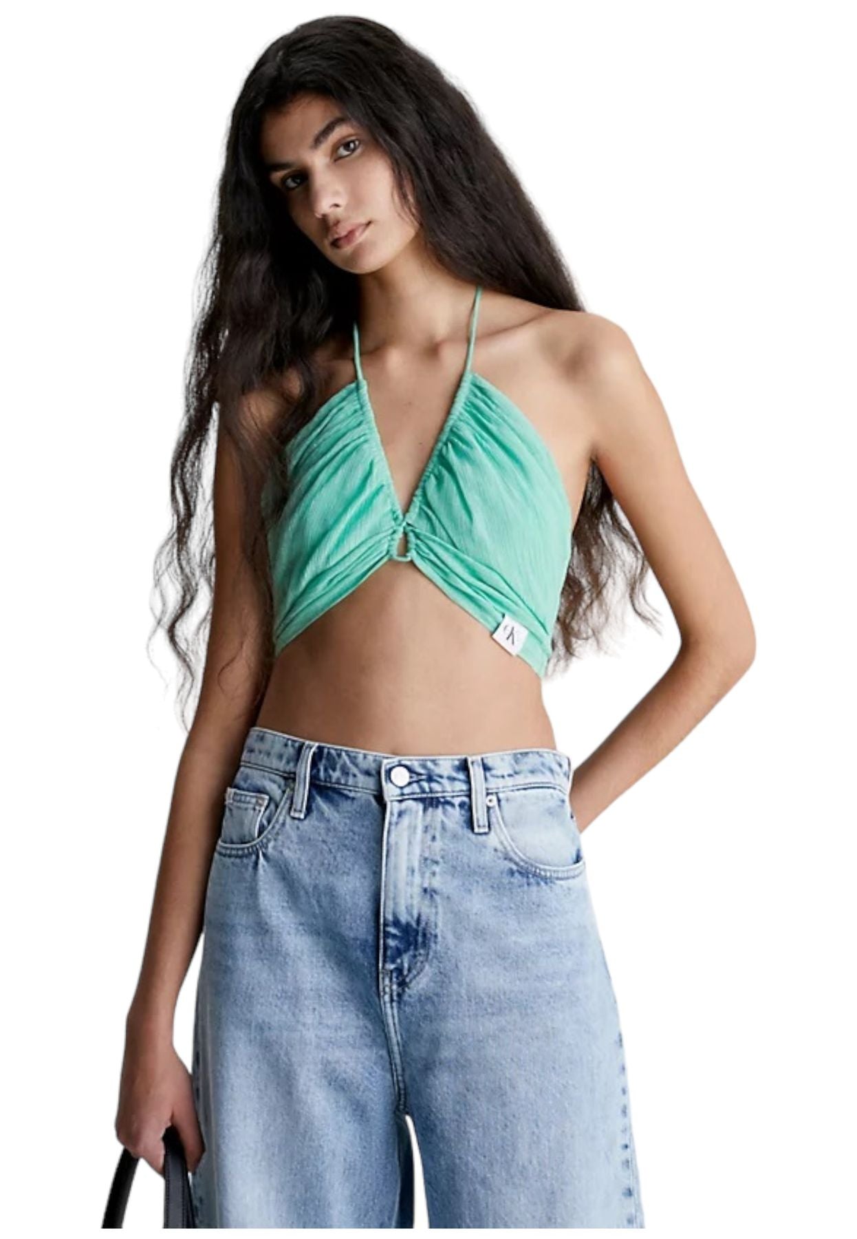 Top Senza Maniche Donna Calvin klein Jeans Wrap Strappy Crinkle J20J221074