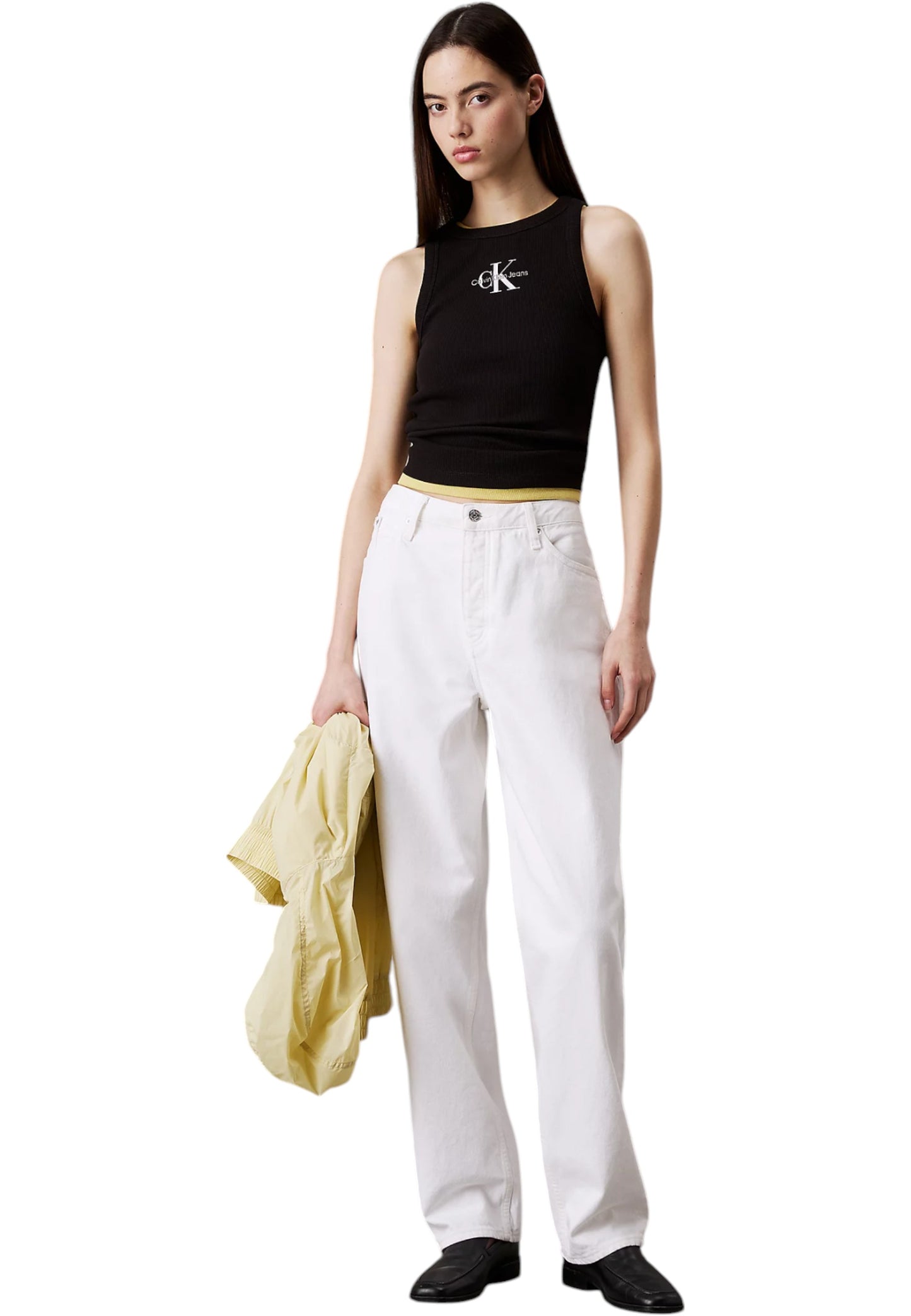Top Donna Calvin klein Jeans Monologo Rib