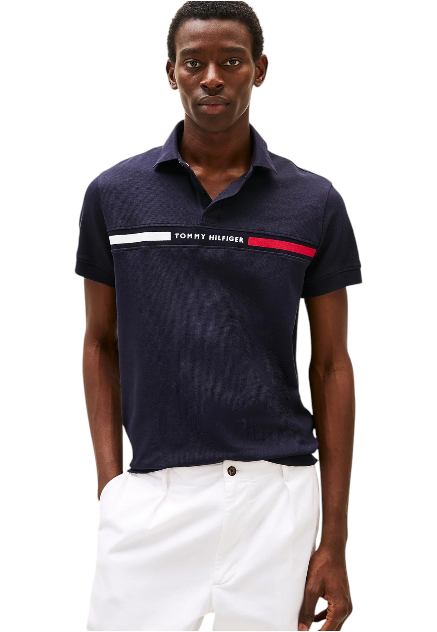 Polo Manica Corta Uomo Tommy Hilfiger  Hilfiger Chest Insert