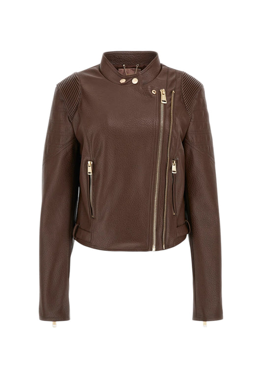 Giacca In Pelle Sintetica Donna Guess Stitched Jeannine W5YL19WHDS0