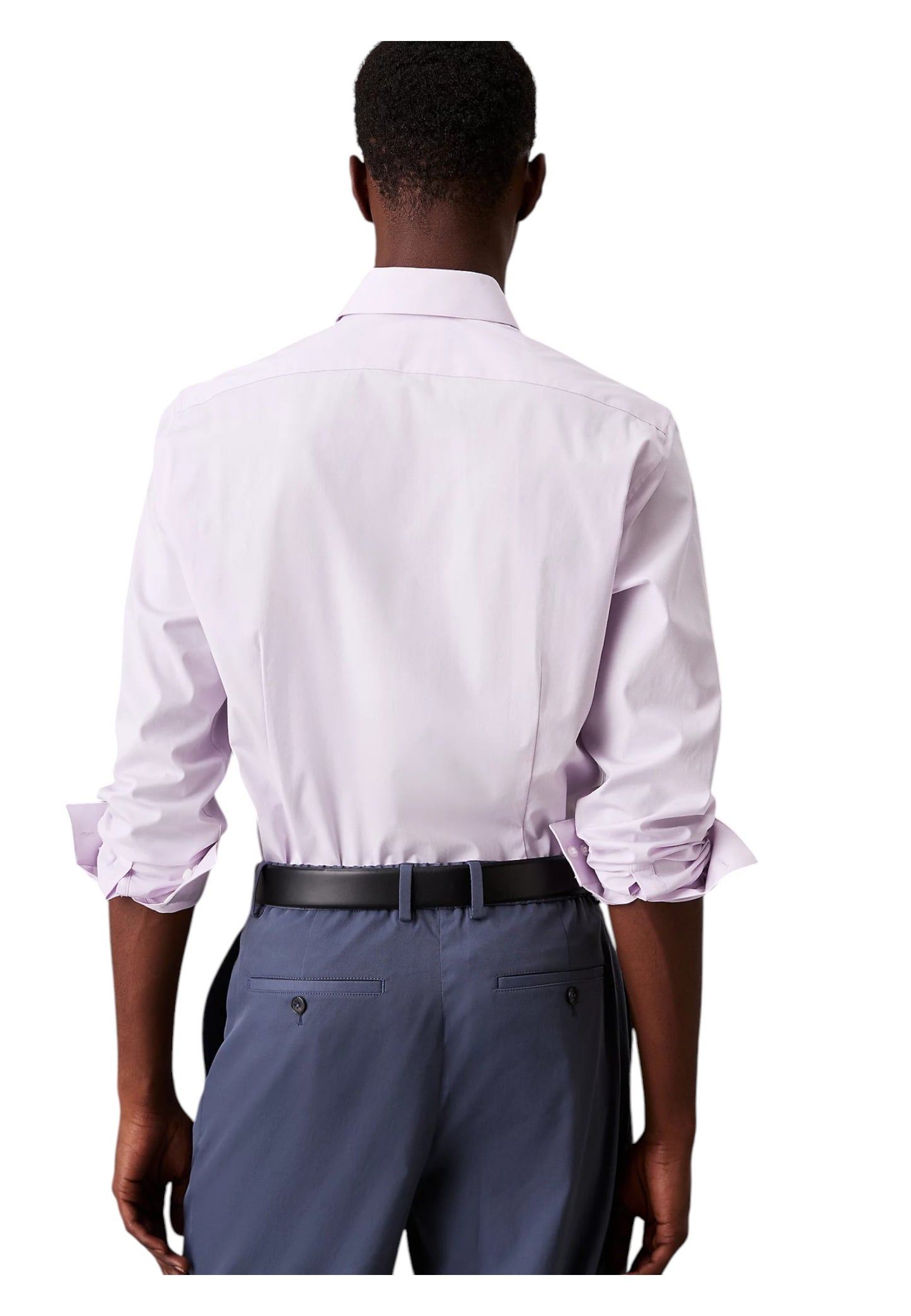 Camicia Manica lunga Uomo Calvin klein  Poplin Stretch Slim