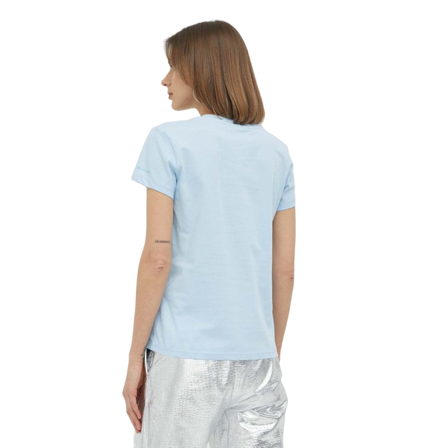 T-Shirt Manica Corta Donna Trussardi Greyhound Shoulder Print Cotton Jersey 30/1 56T00564-1T005381