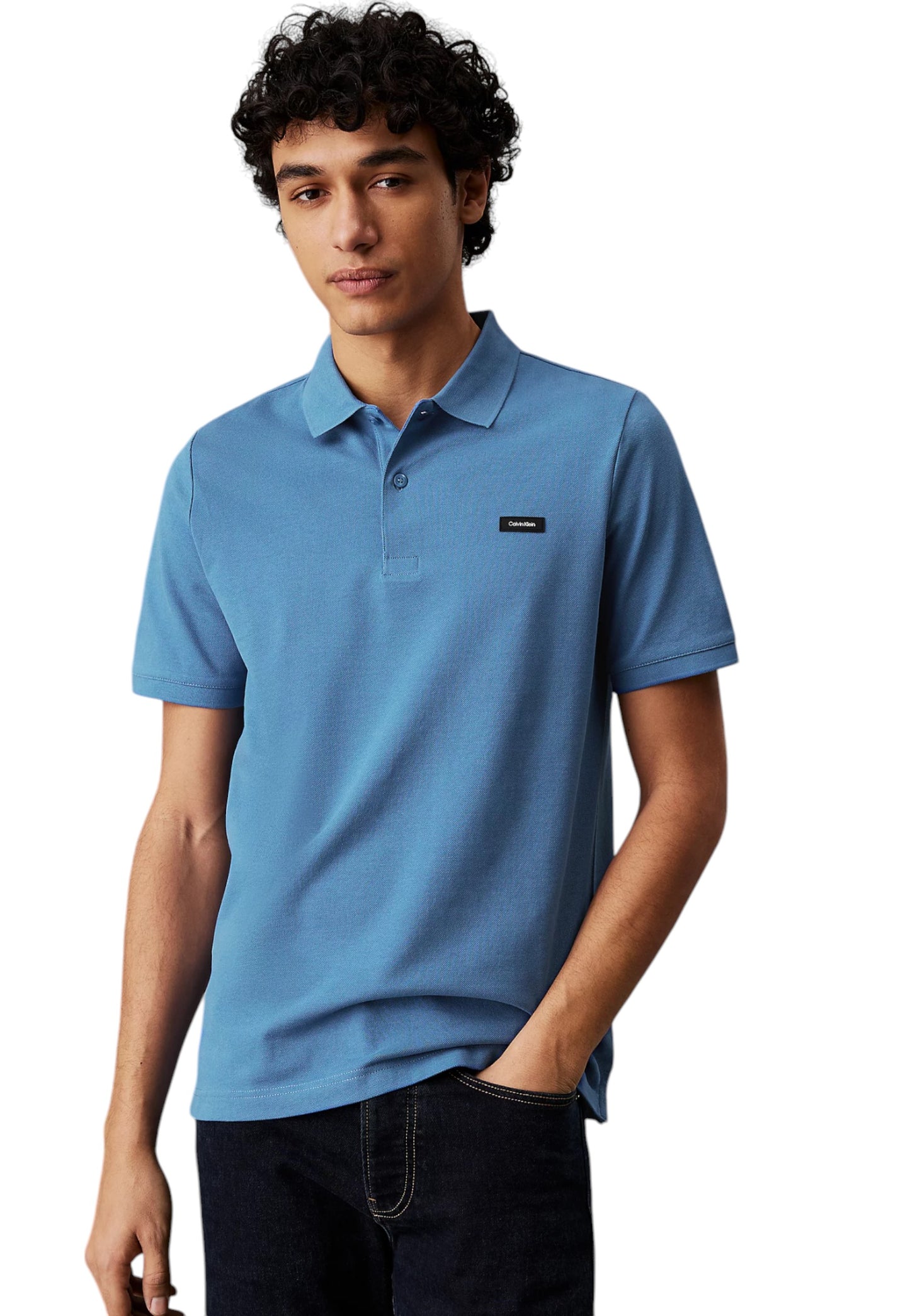 Polo Manica Corta Uomo Calvin klein Stretch Pique Slim