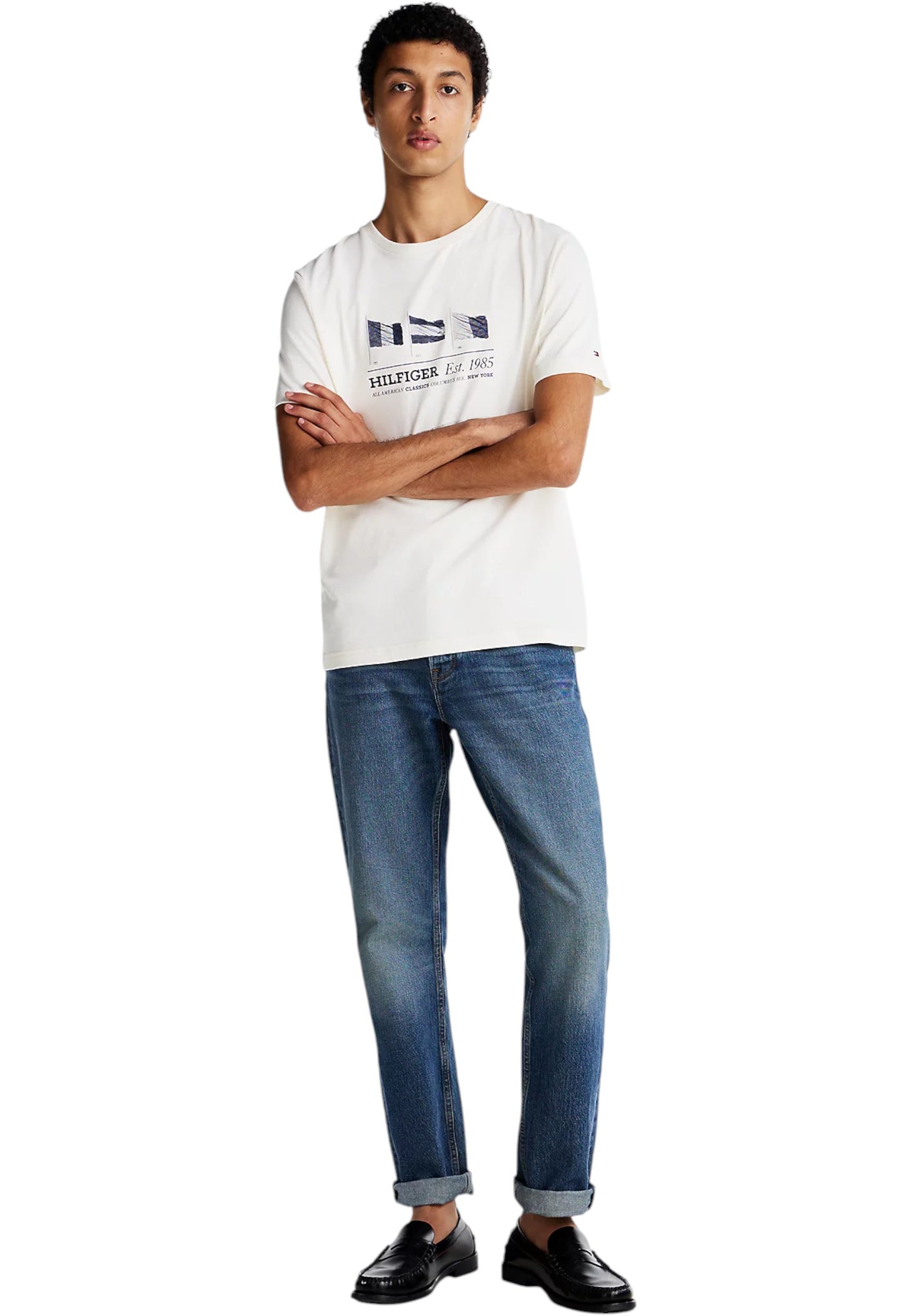 T-Shirt Manica Corta Uomo Tommy Hilfiger  Hilfiger Flags