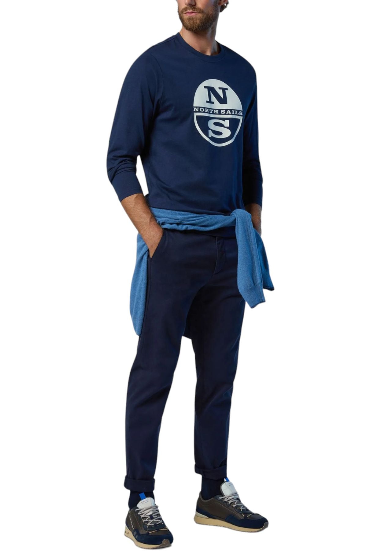 T-Shirt Manica lunga Uomo North Sails Con Grafica 692904