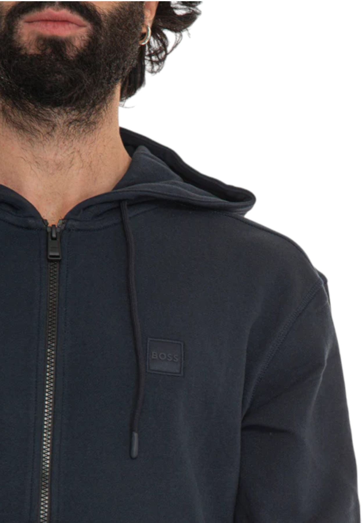 Felpa Con Zip Uomo Boss Con Cappuccio Zetalky 50508578
