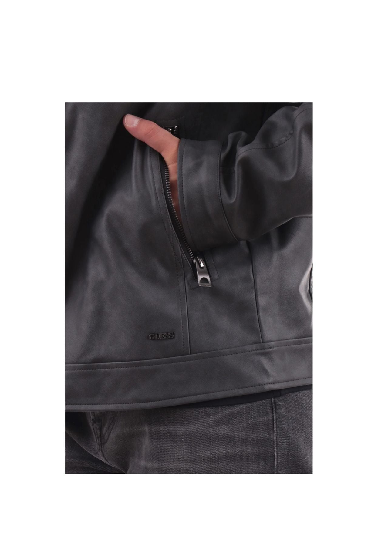Giacca In Pelle Sintetica Uomo Guess M4YL17WG9V0