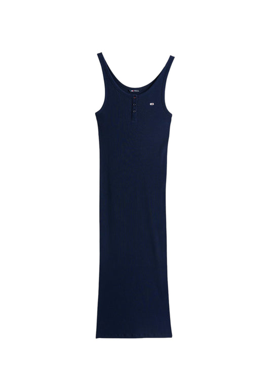 Vestito Midi Donna Tommy Jeans  Tjw Button Tank