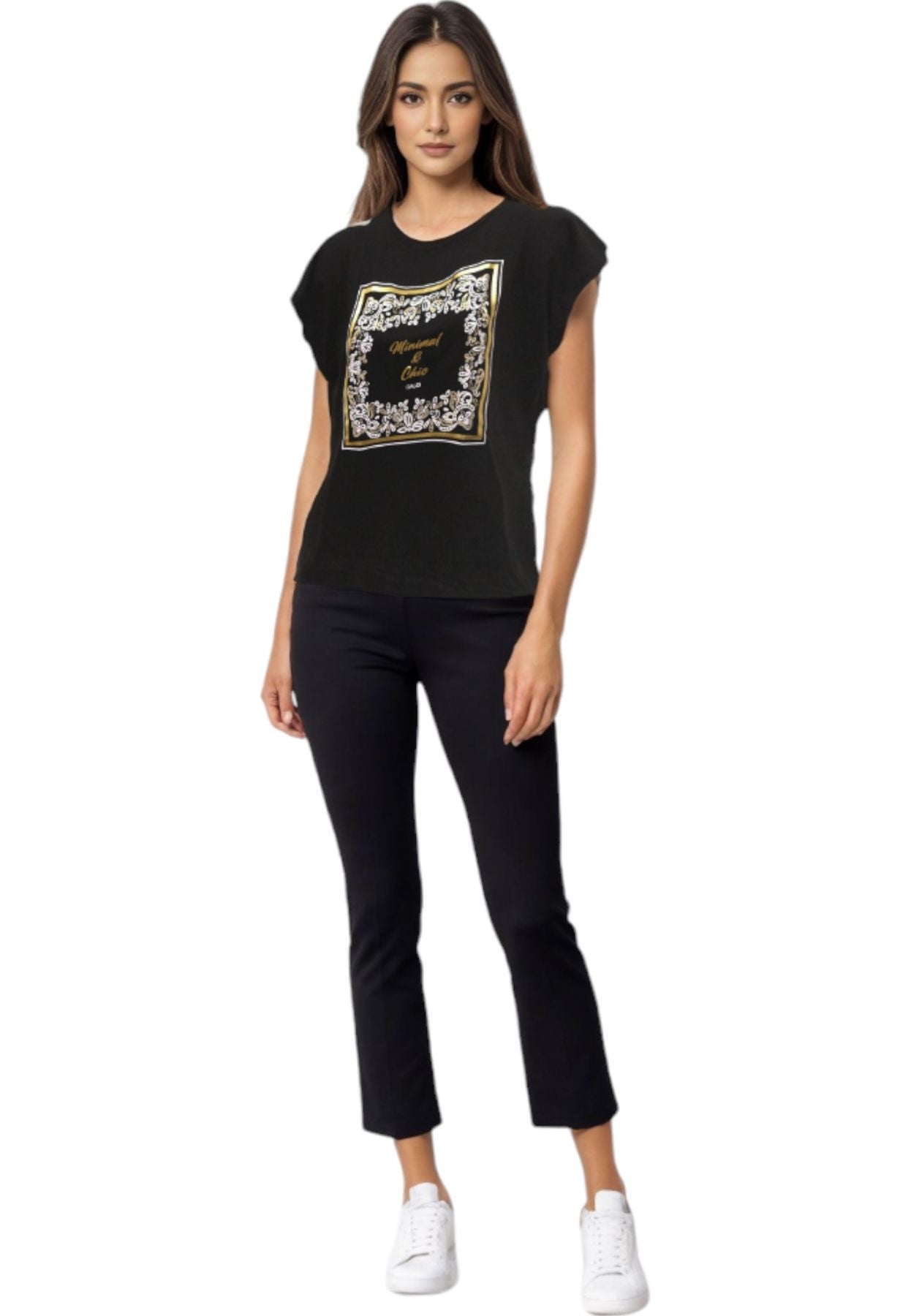 T-Shirt Manica Corta Donna Gaudi Spalla Scesa 411FD64011