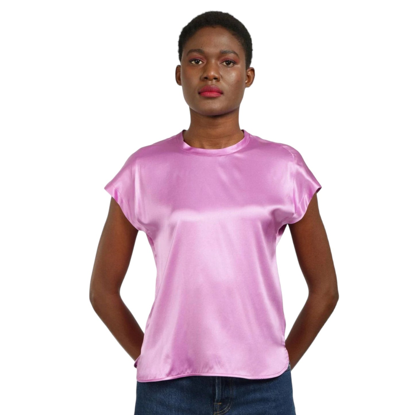 Blusa Manica Corta Donna Pinko Farida Satin Stretch 100100ZR64
