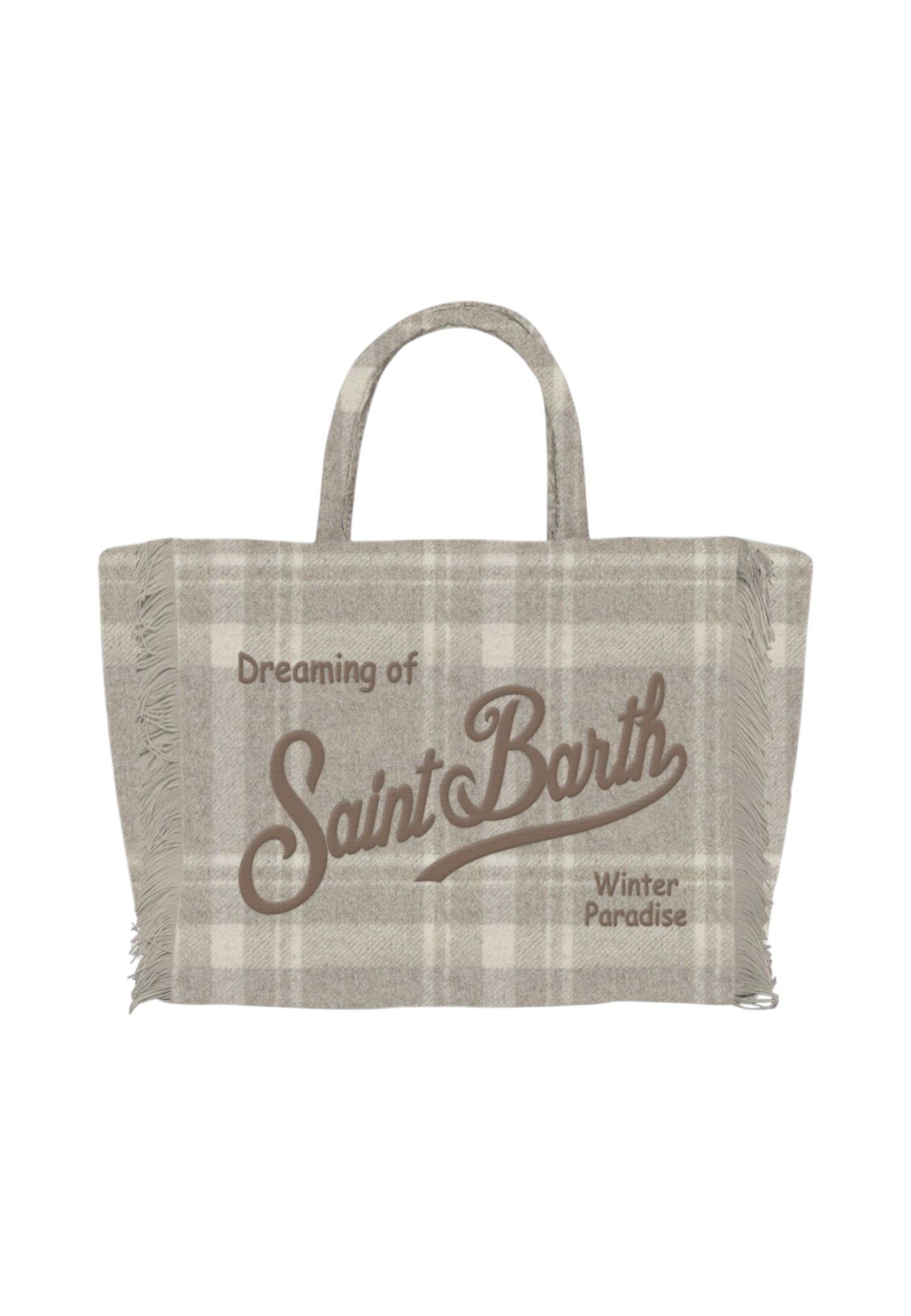 Borsa A Mano Donna Mc2 Saint Barth Check Embroidery Vanity Mini Felt VAMI024