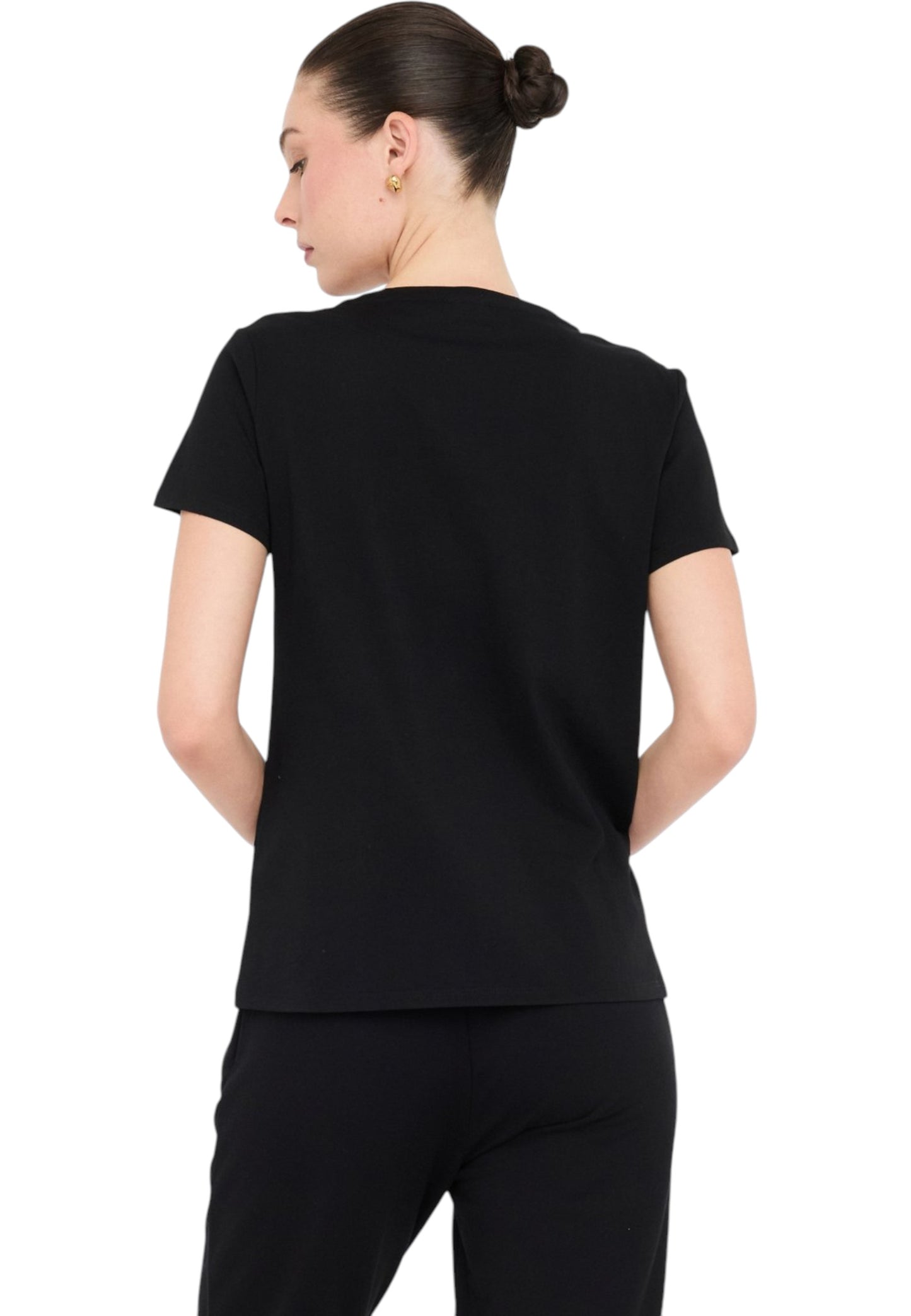 T-Shirt Manica Corta Donna Liu Jo Monogram Pearl TF5280JS923
