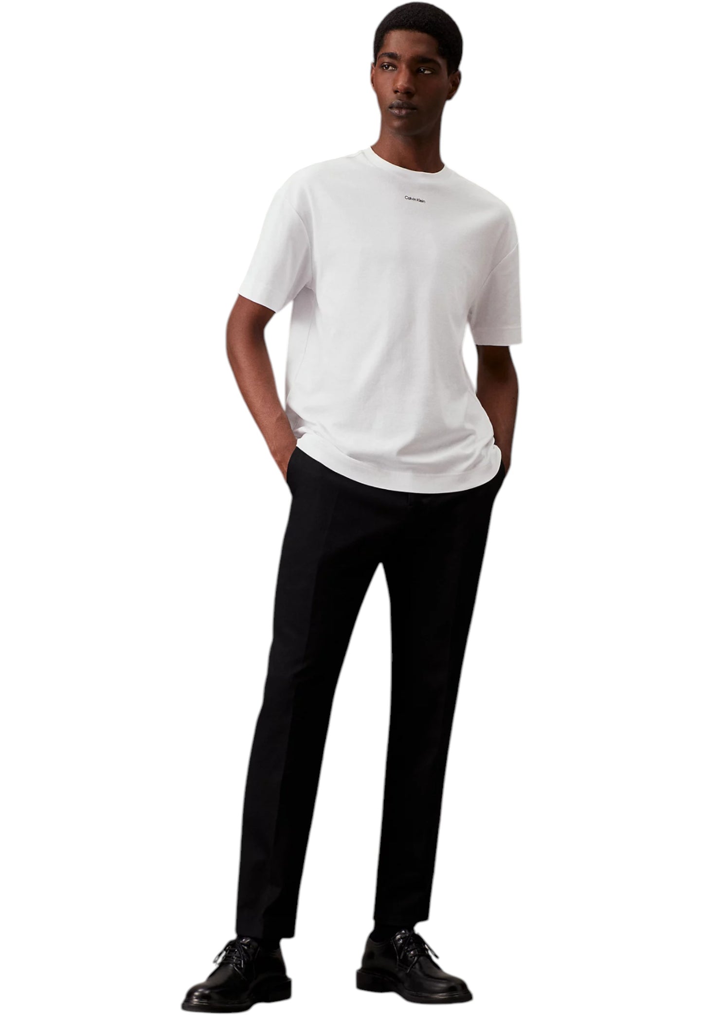 T-Shirt Manica Corta Uomo Calvin klein  Nano Logo Interlock