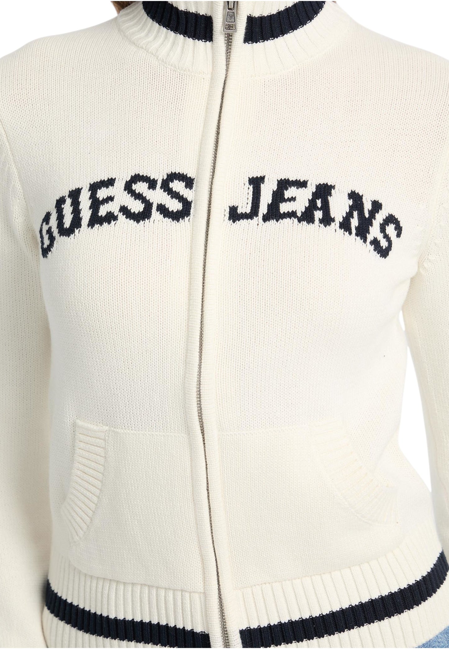 Maglione Collo Alto Donna Guess Con Zip Gj Zipped Intarsia W5YR31Z3HM1