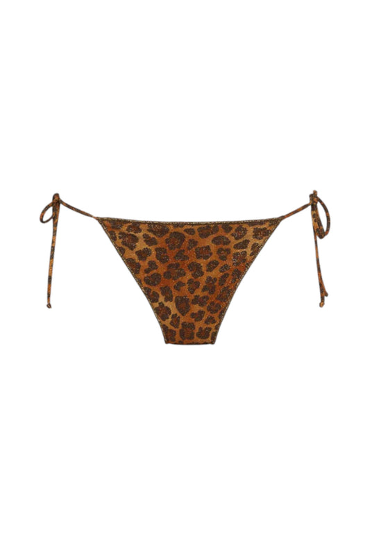 Bikini Pezzo Sotto Donna Mc2 Saint Barth Cheeky Marielle Overlock - Lurex Classic Leo