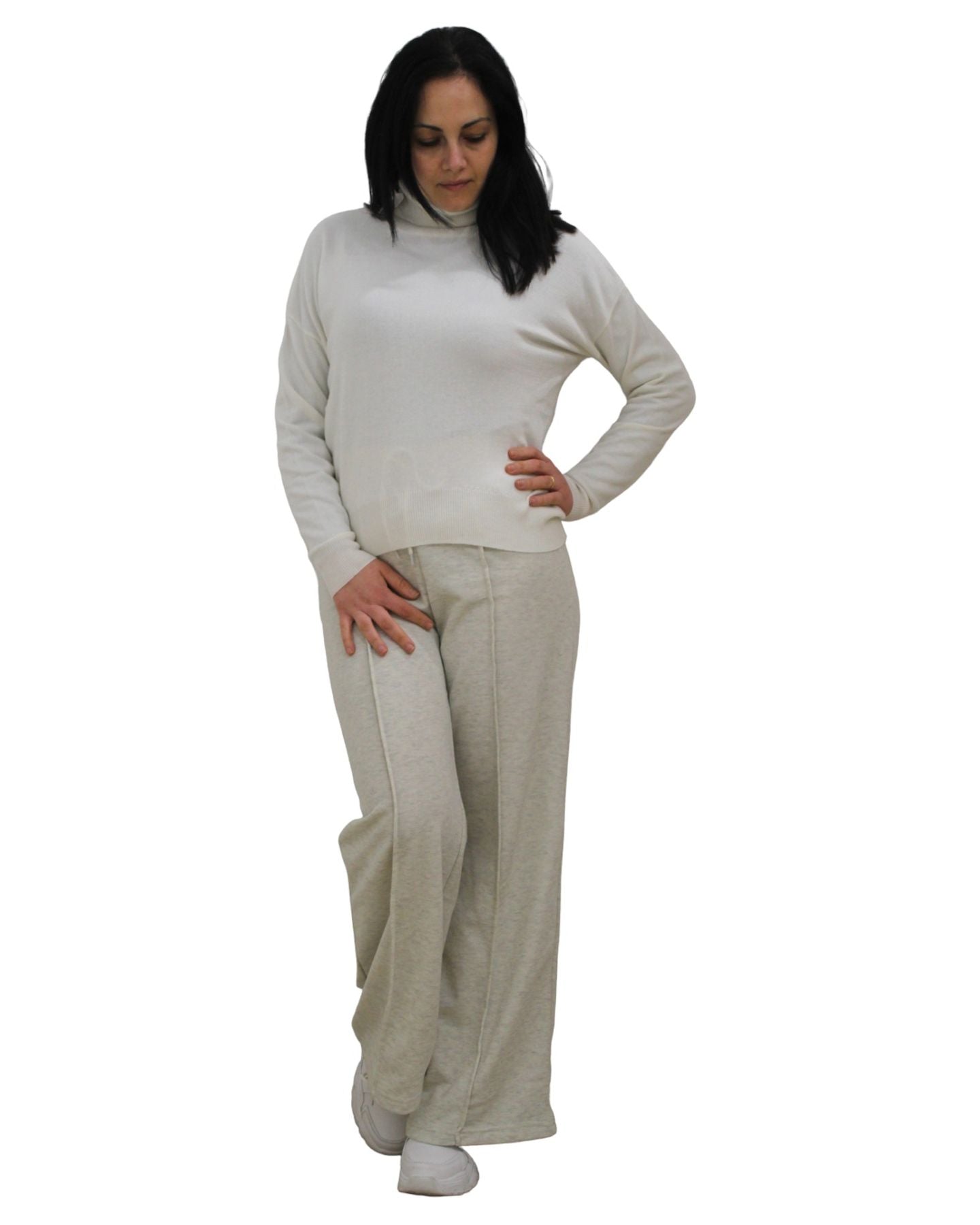 Maglione Collo Alto Donna White Wise ESS156