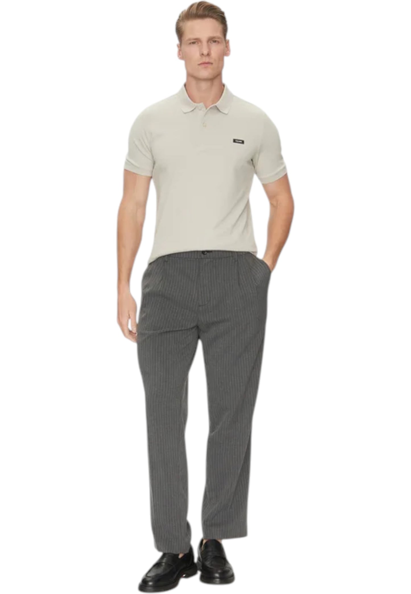 Polo Manica Corta Uomo Calvin klein  Stretch Pique Slim