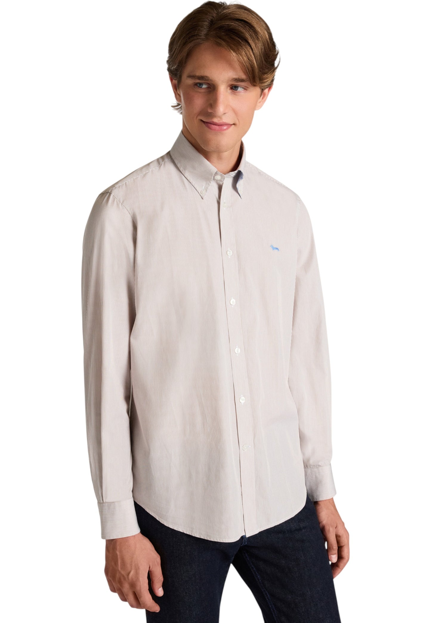 Camicia Manica lunga Uomo Harmont & Blaine A Microrighe Con Bassotto CRP074013435B