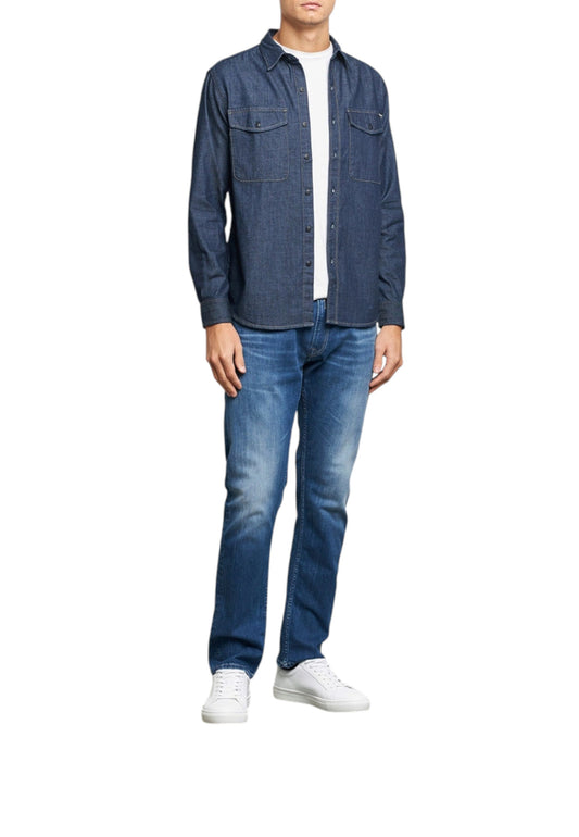 Camicia Manica lunga Uomo Replay In Denim Lavaggio Rinse  M4124 .000.860 B04