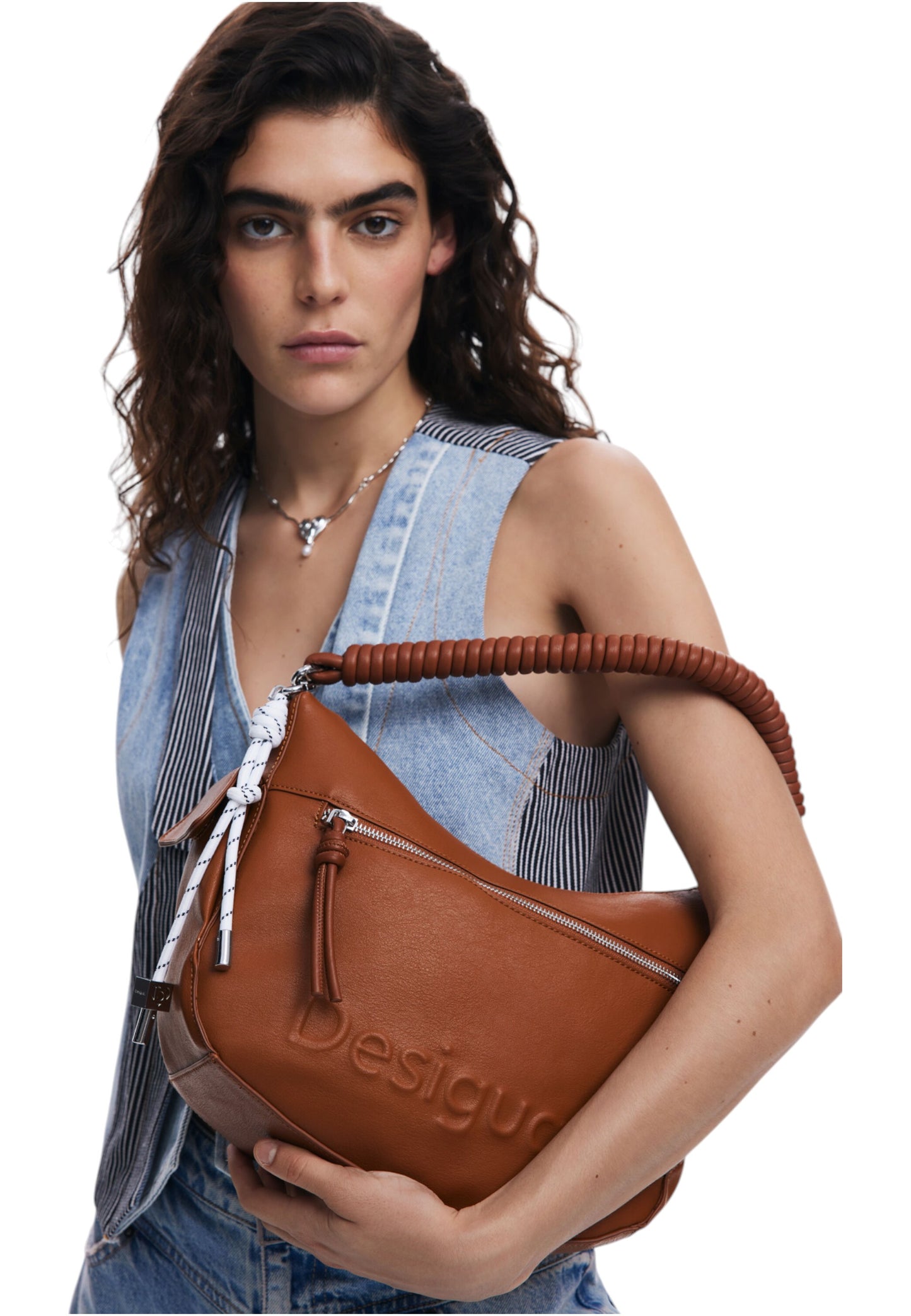 Borsa A Spalla Donna Desigual Half Astana Camel