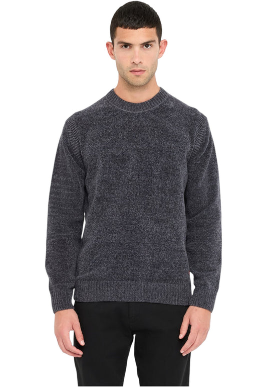 Maglione A Girocollo Uomo Liu Jo In Ciniglia  QXX060MA29P