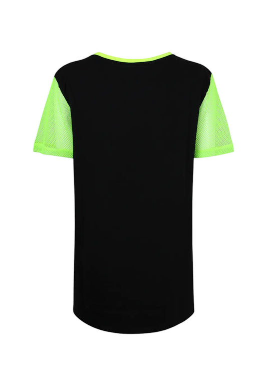 T-Shirt Manica Corta Donna Moschino Traforata Fluo A19032116