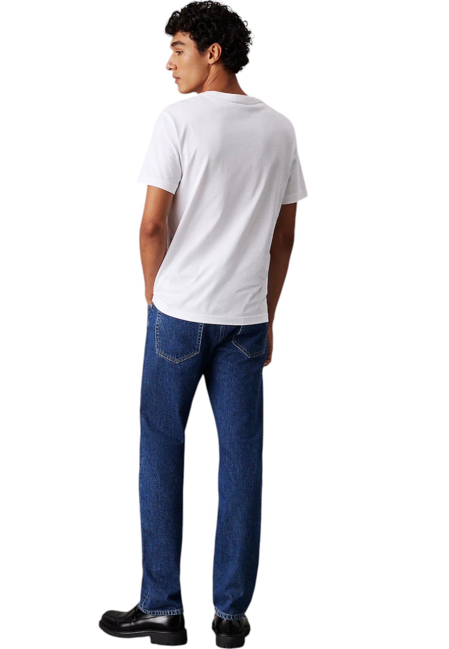 T-Shirt Manica Corta Uomo Calvin klein  Split Line Logo T-Sh