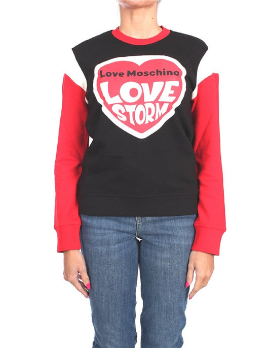 Felpa A Girocollo Donna Love Moschino W649101M40554