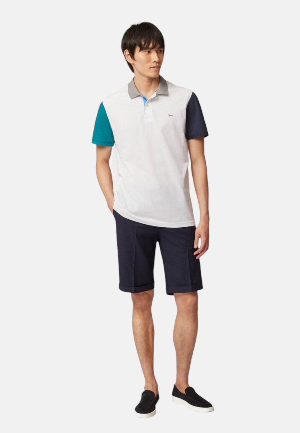 Polo Manica Corta Uomo Harmont & Blaine Color Block LRJ351021215