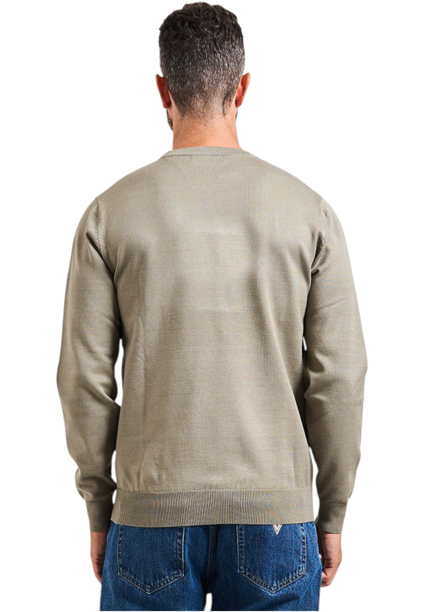 Maglione A Girocollo Uomo Guess Hervey Logo Tonal M5YR08Z3FC2