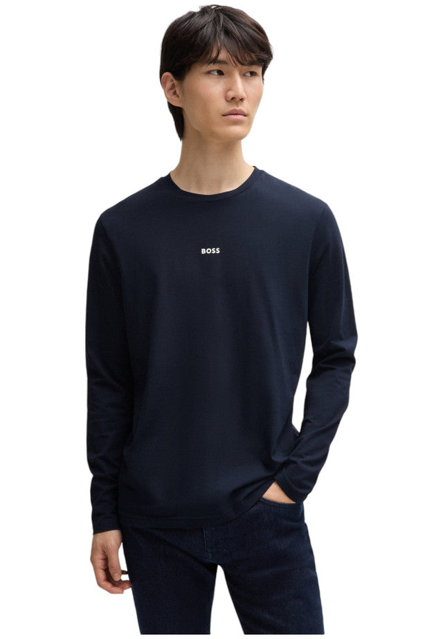 T-Shirt Manica lunga Uomo Boss Con Logo A Contrasto Tchark 50473286
