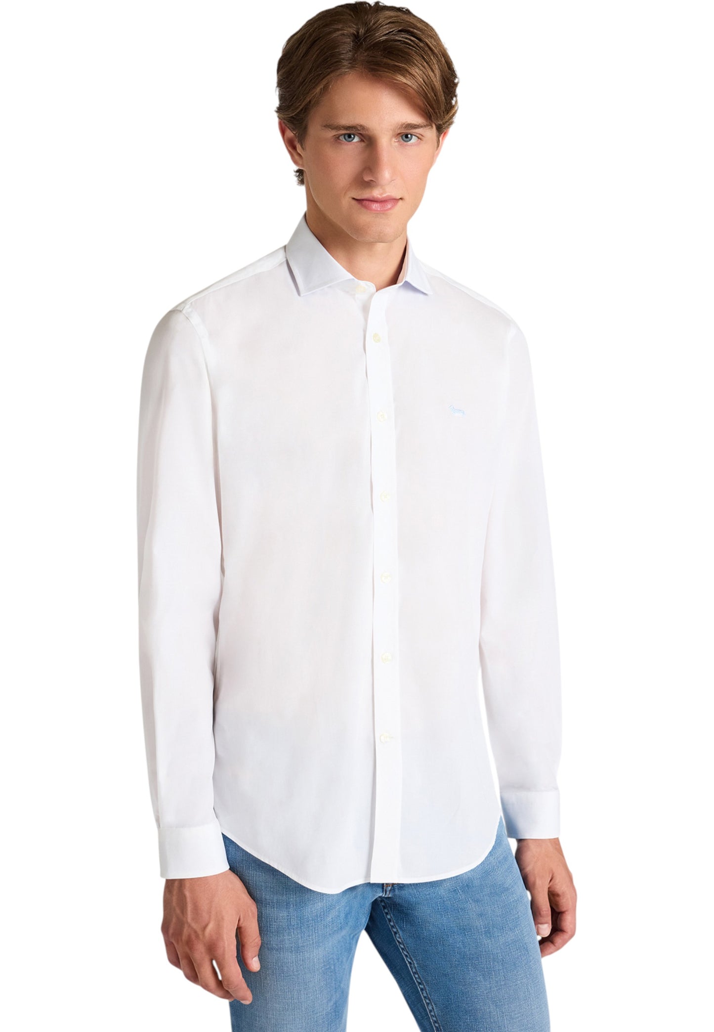 Camicia Manica lunga Uomo Harmont & Blaine in Popeline Stretch CNP011012523I