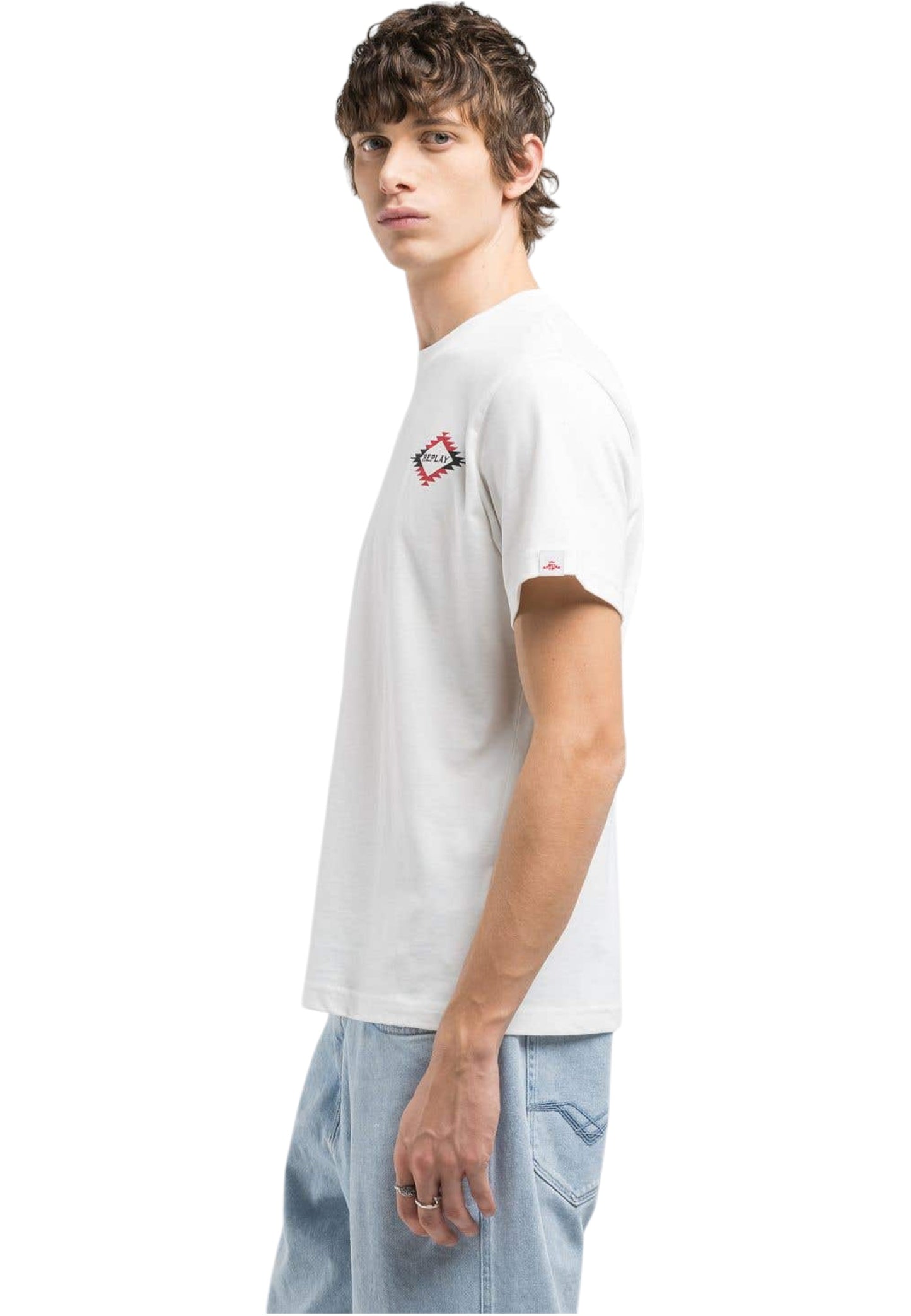 T-Shirt Manica Corta Uomo Replay Con Lettering