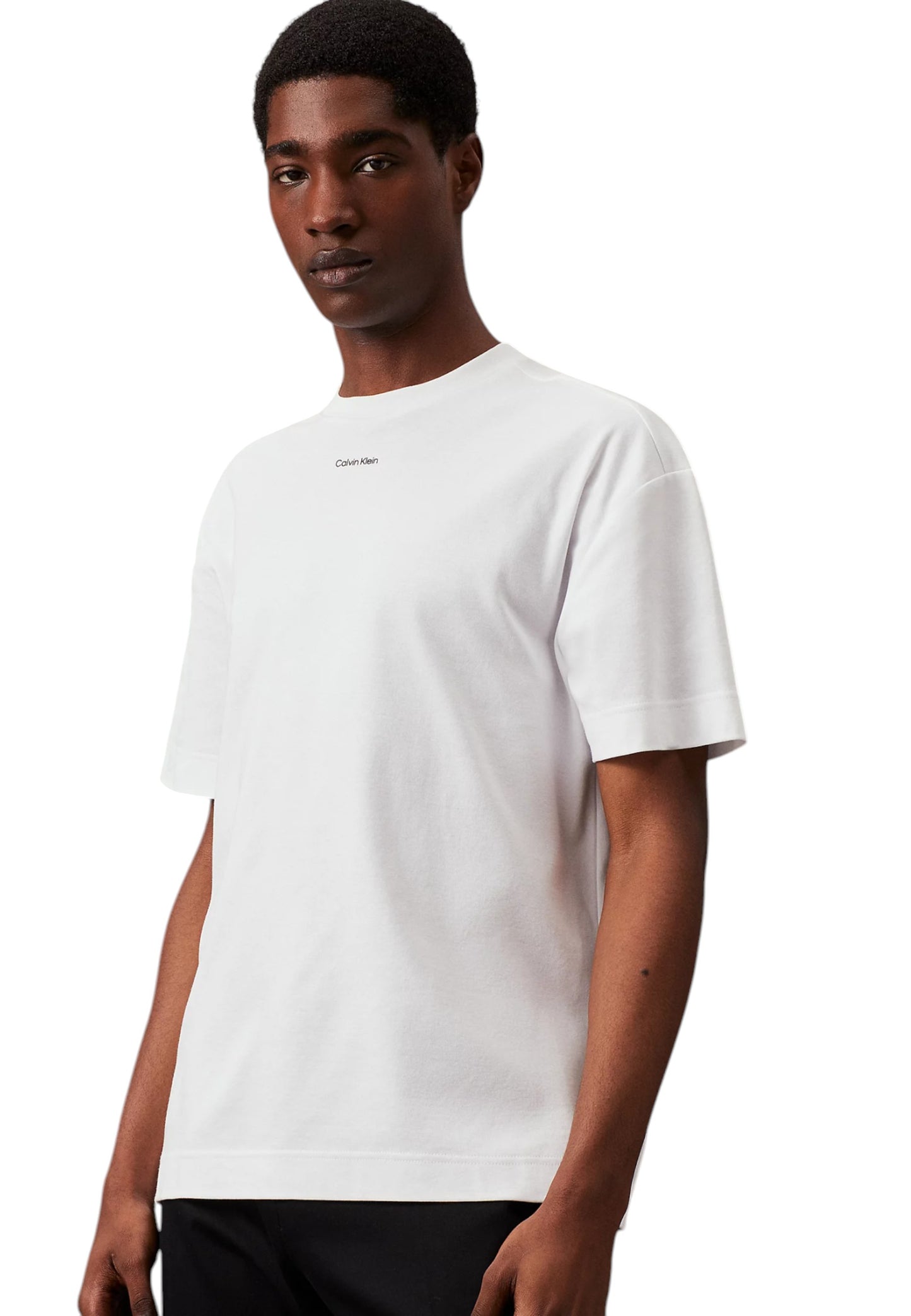 T-Shirt Manica Corta Uomo Calvin klein  Nano Logo Interlock