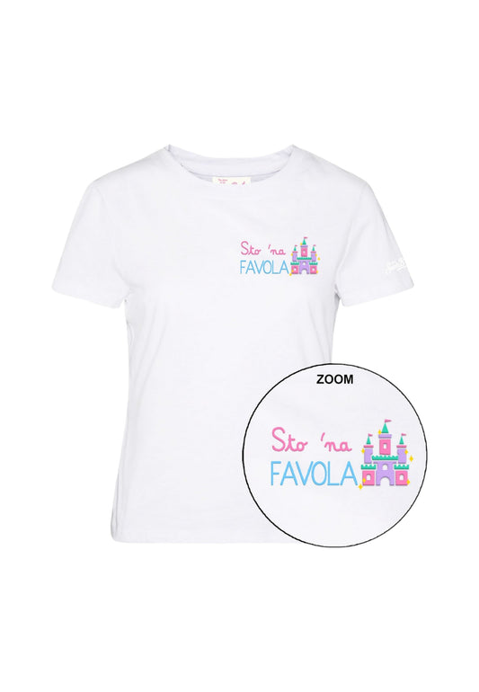 T-Shirt Manica Corta Donna Mc2 Saint Barth Na Favola Embroidery Emilie EMI0001
