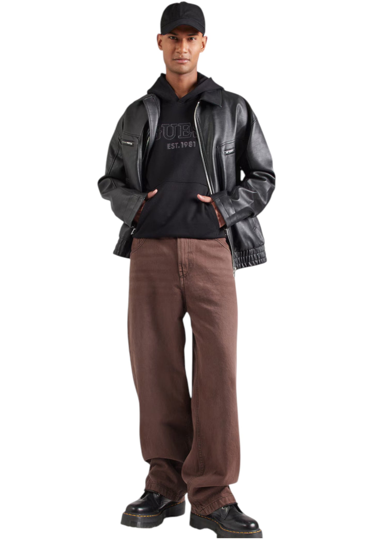 Felpa Con Cappuccio Uomo Guess Beau M5YQ36KCN01