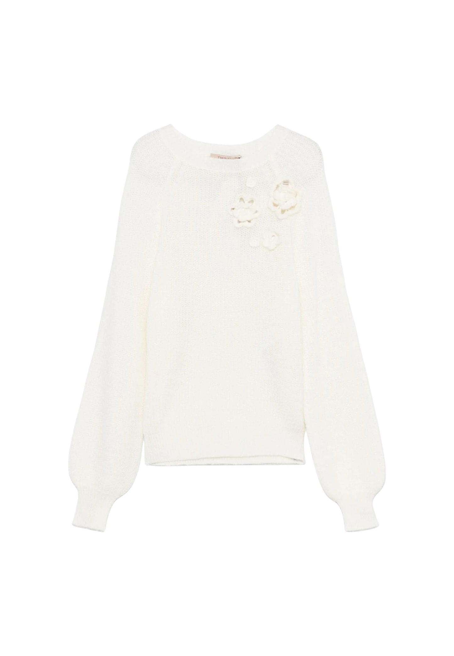 Maglione A Girocollo Donna Twinset In Maglia Ricamato 242TP3580