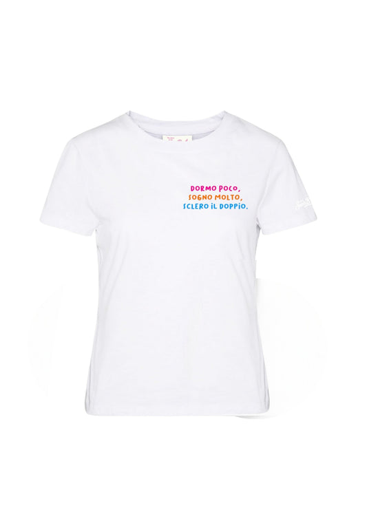 T-Shirt Manica Corta Donna Mc2 Saint Barth Dormo Poco Embroidery Emilie EMI0001