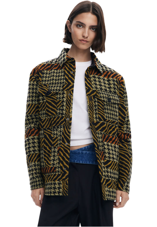 Giacca Invernale Donna Desigual Houndstoot Lacroix 25WWEW03