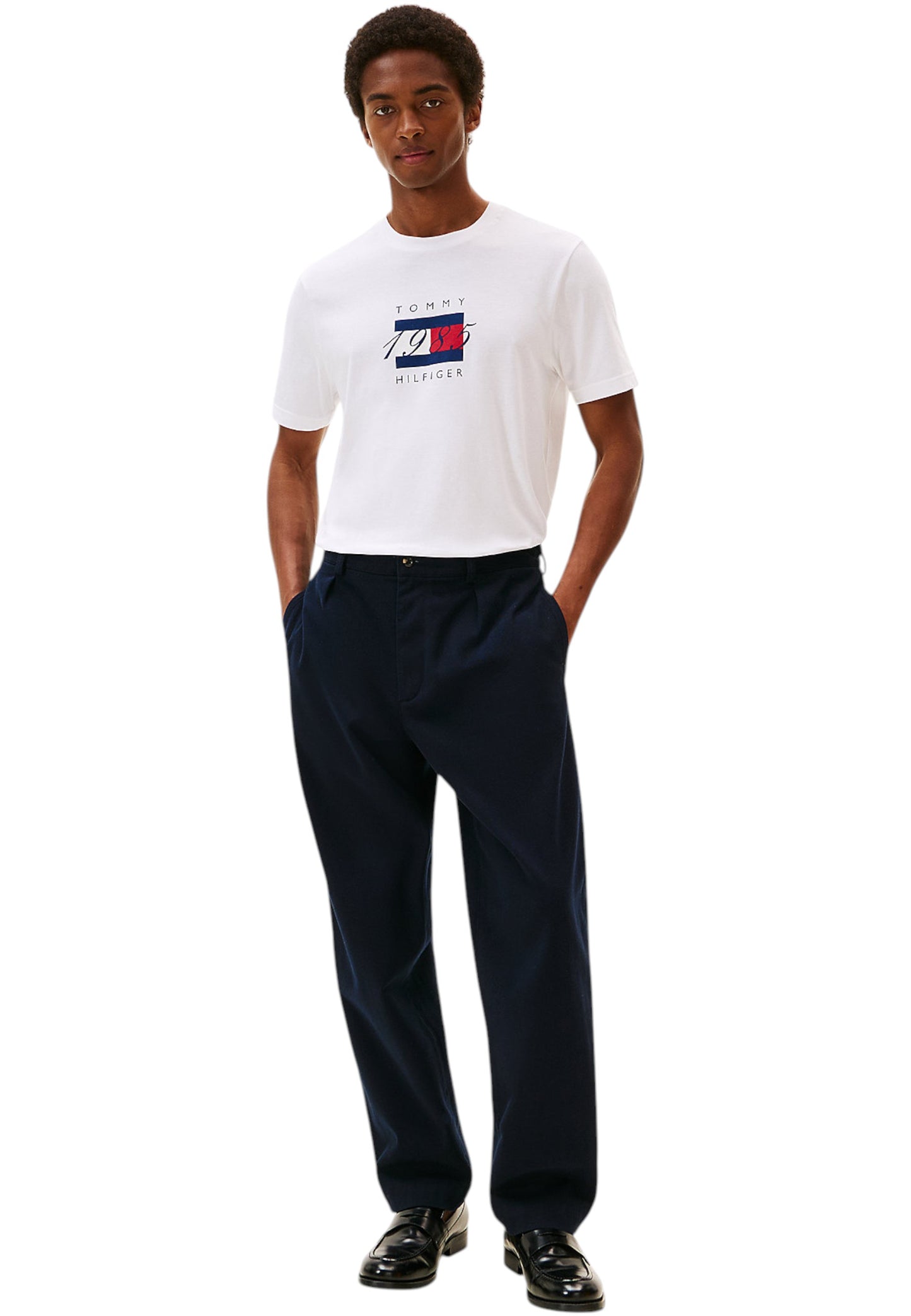 T-Shirt Manica Corta Uomo Tommy Hilfiger  Linear Flag Graphic MW0MW41338